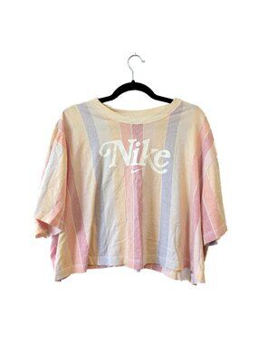 Nike Retro Femme Pastel Rainbow Cropped Tee Size 2X